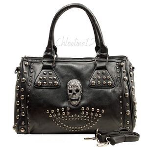 New Studded Skull Gothic Crossbody Shoulder Bag Handbag